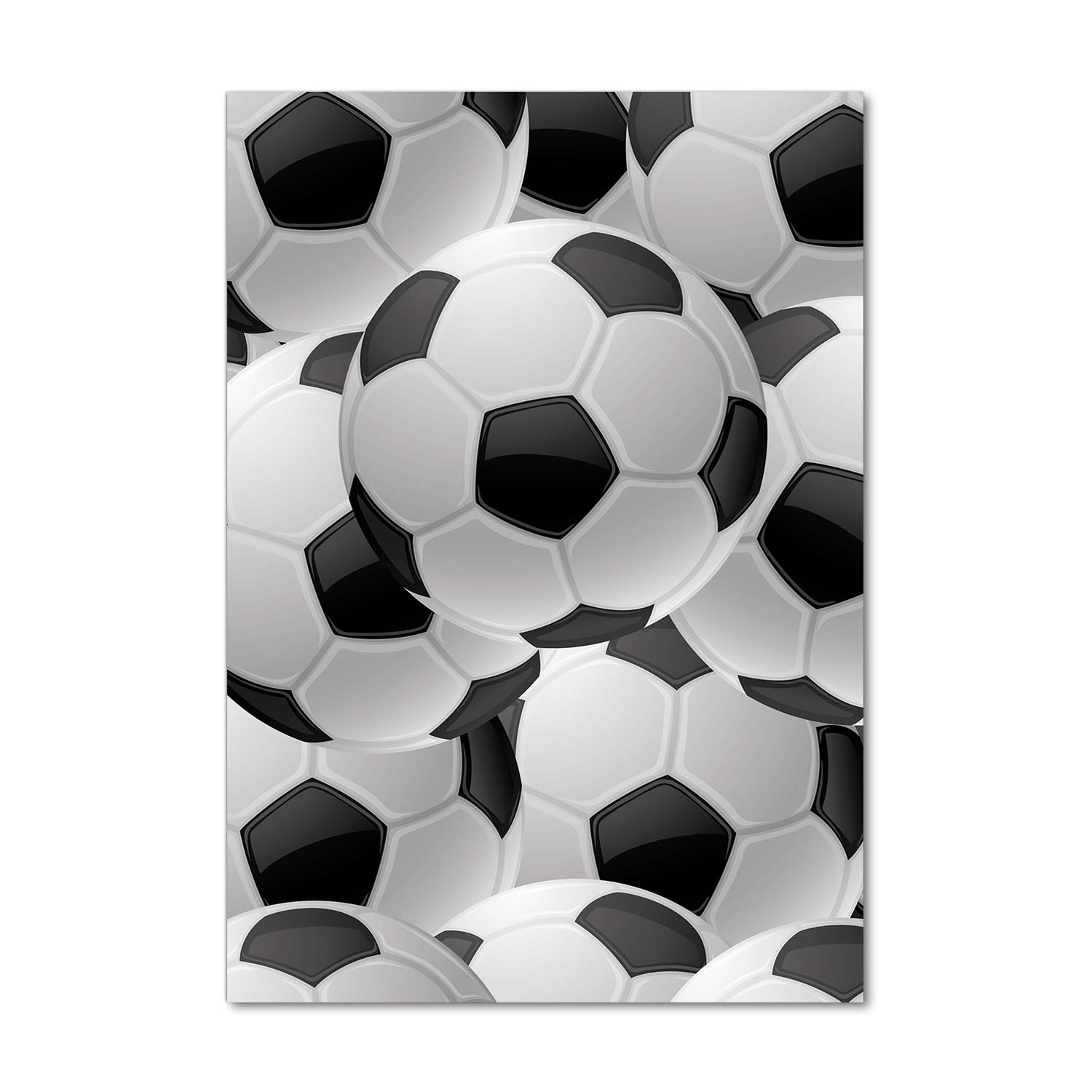 Décoration murale football en verre acrylique résistant 70x100 cm