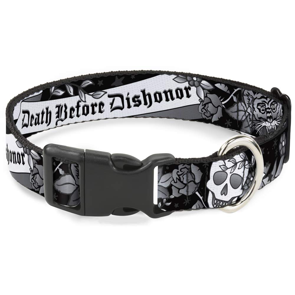 La Mort Avant Dishonour collier chien réglable anti ouverture plastique