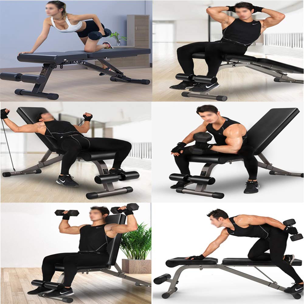 Ławka do ćwiczeń Ławka do ćwiczeń, krzesło fitness Składana ławka z hantlami Ławka domowa Wyciskanie Przysiady Wielofunkcyjny Mięśnie brzucha Stołek latającego ptaka Ławka treningowa
