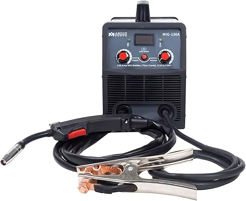 Miniatura 2 de Amico MIG-130A, 130 Amp MIG/Flux Cored Wire Gasless Welder, 110/230V Máquina de soldadura de doble voltaje
