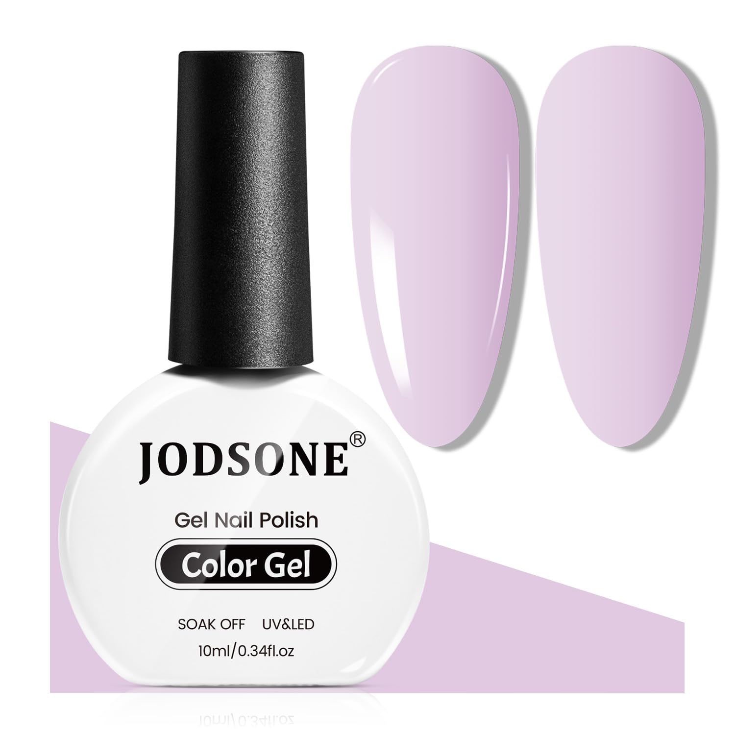 JODSONE Lavender Purple Gel Nail Polish 10ml Light Purple LED Long Lasting Easy to Apply Low Odor Need U V Lamp Curing