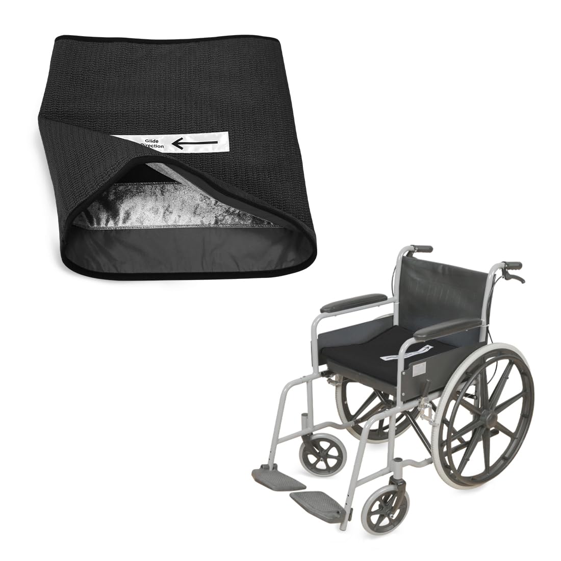 Ehucon One-Directional Wheelchair Seat Cushion-17 x17 Non-Slip Fall Prevention Seat Pad for Elderly, Wheelchairs, Chairs, and Car Seats