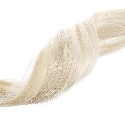 Miniatura 4 de SWACC 12 extensiones de cabello sintético con clip, de un color, rizado, ondulado, para fiesta, color rubio platinado