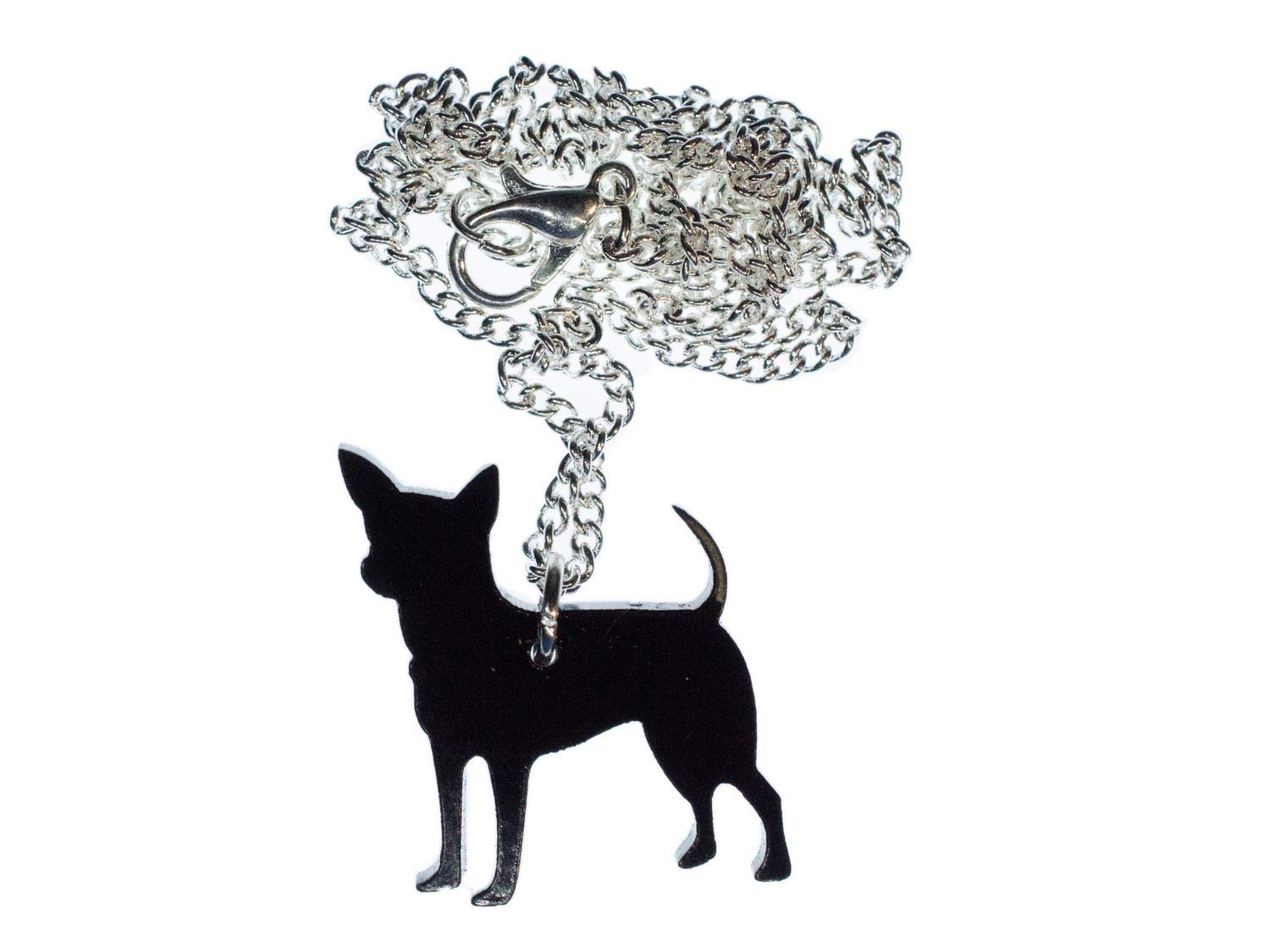 Miniblings Chihuahua Necklace 45Cm Dog Animal Pet Dogs Laser Cut, Multicolored, 25mm