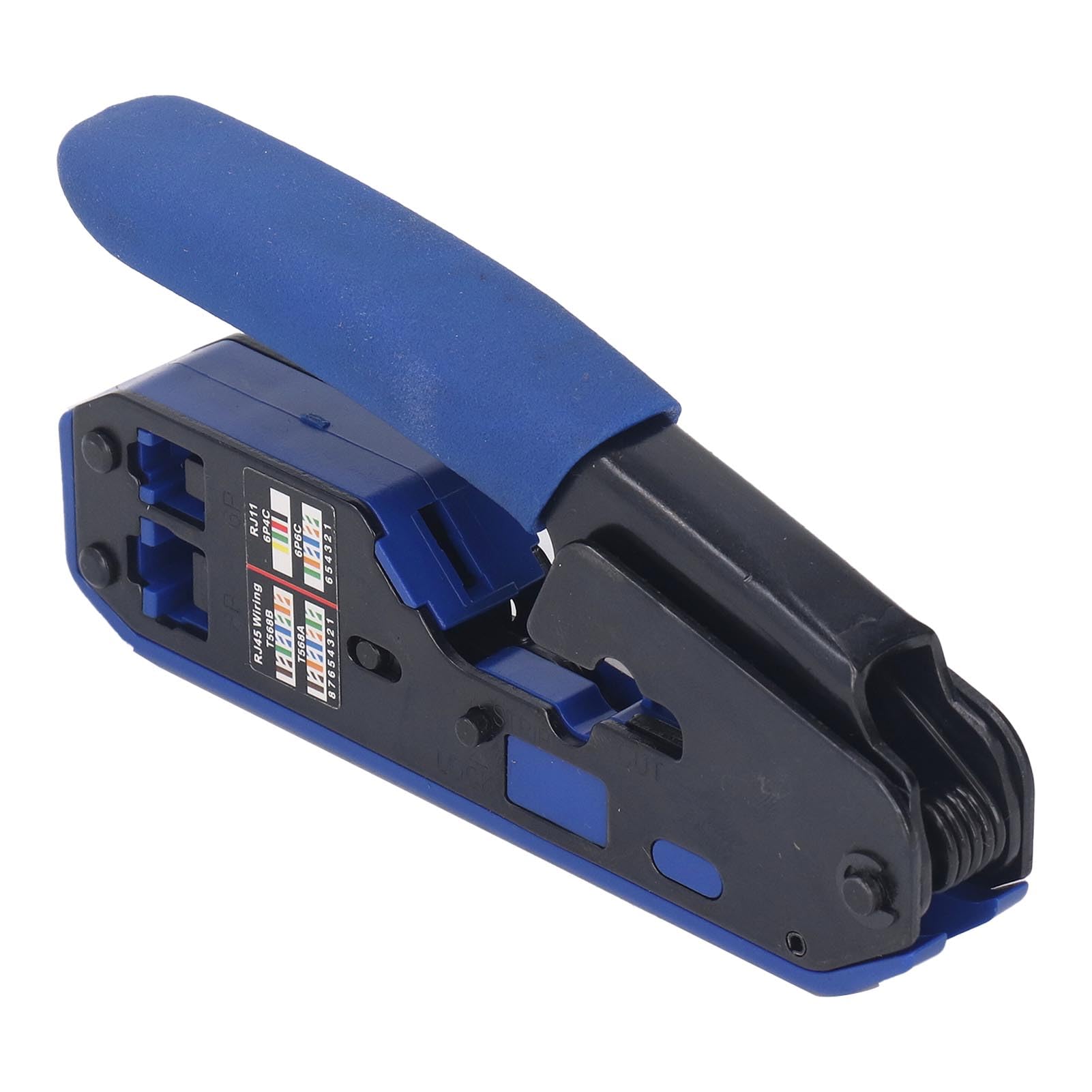 Narzędzie do zaciskania RJ45 Wydajny zestaw do zaciskania Cat5e Cat6 Zaciskanie taśmy do cięcia kabli RJ45 RJ11 RJ12 Instalatorzy linii telefonicznej Przenośny uchwyt ze stali