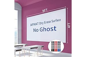 Reusable Dry Erase Paper Roll with Adhesive 8x4 ft