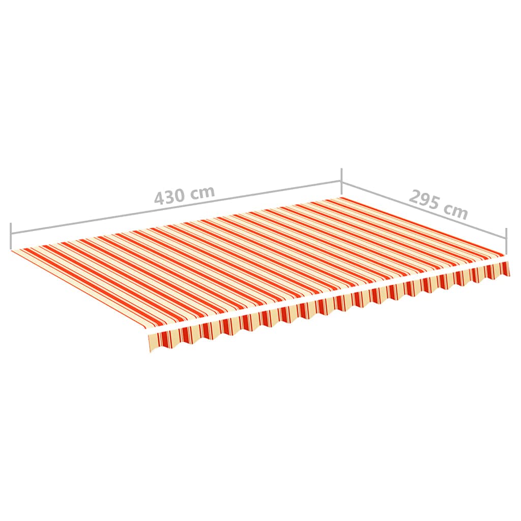 Tenda Da Sole 450x300 cm Da Balcone Estensibile Da Esterno Parasole Autoportante A Bracci Giallo E Arancione
