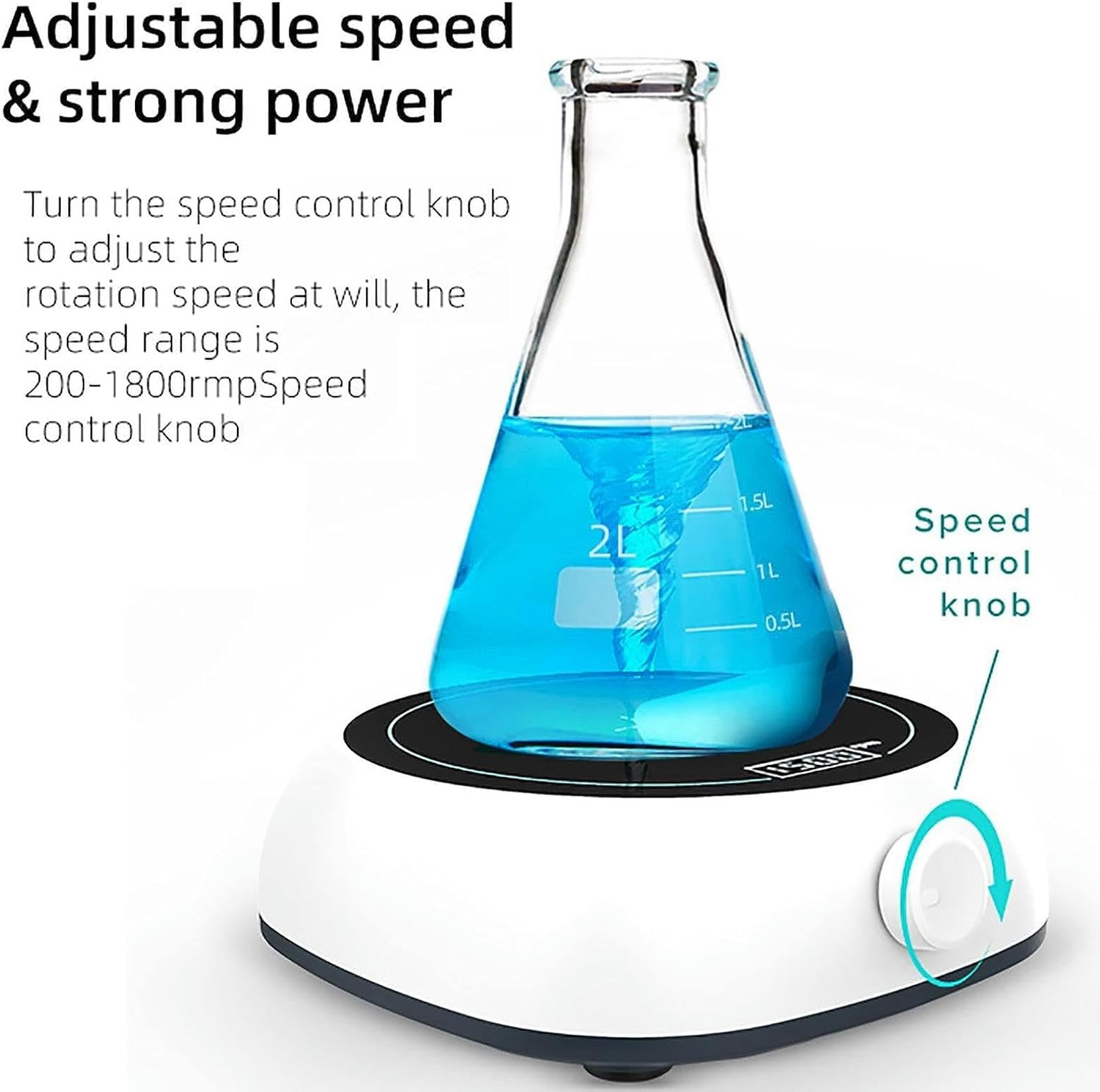 XENITE Agitador ElectromagnéTico De Laboratorio (1-2L) - Fuerza MagnéTica Fuerte + AgitacióN Estable, Mini Agitador MagnéTico - RegulacióN De Velocidad Continua, para Laboratorios Y Medicina,MS5