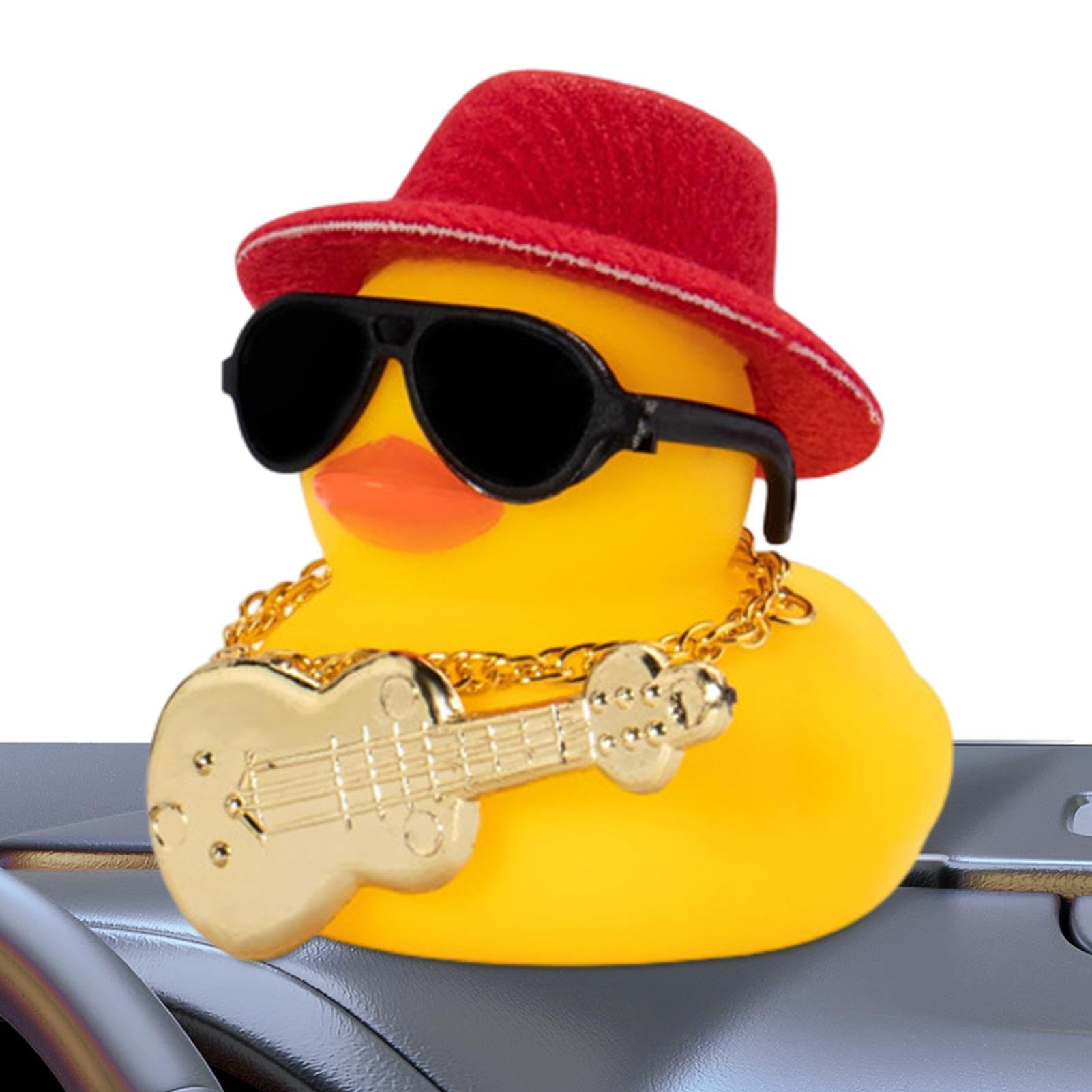 Neamou D Rubber Yellow Uck Toy, Ashboar Decorations Rubber Uck Toy, Novelty Car Ornament, Fun Cowboy Uck, Car Accessories, For Children Teens An Adults