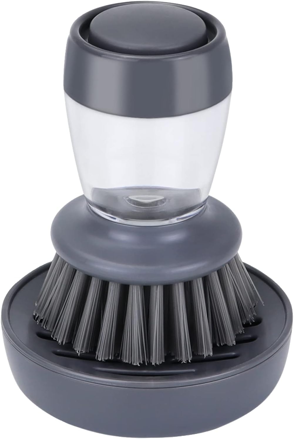 Dish Brush with Soap Dispenser, Kitchen Scrub Brush for Dishes Pots Pans Sink Cleaning, Dish Scrubber with Holder Set
