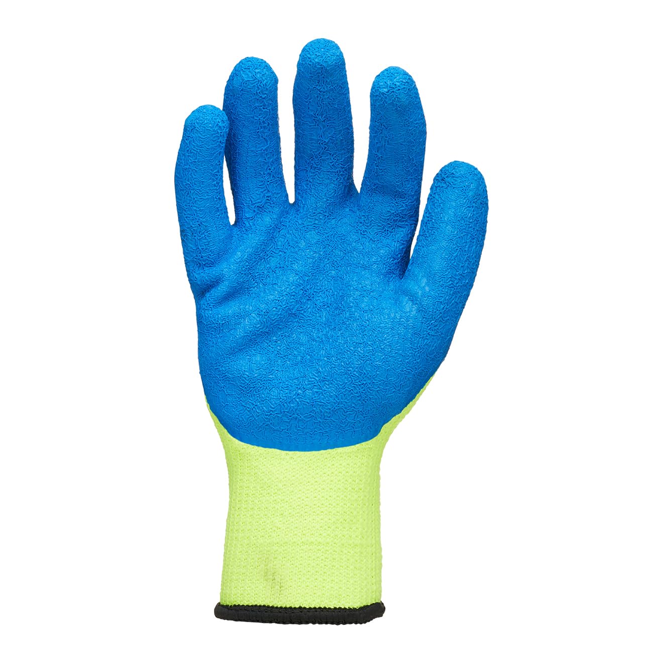 Lot de 12 gants de sécurité robustes, M, bleu et jaune