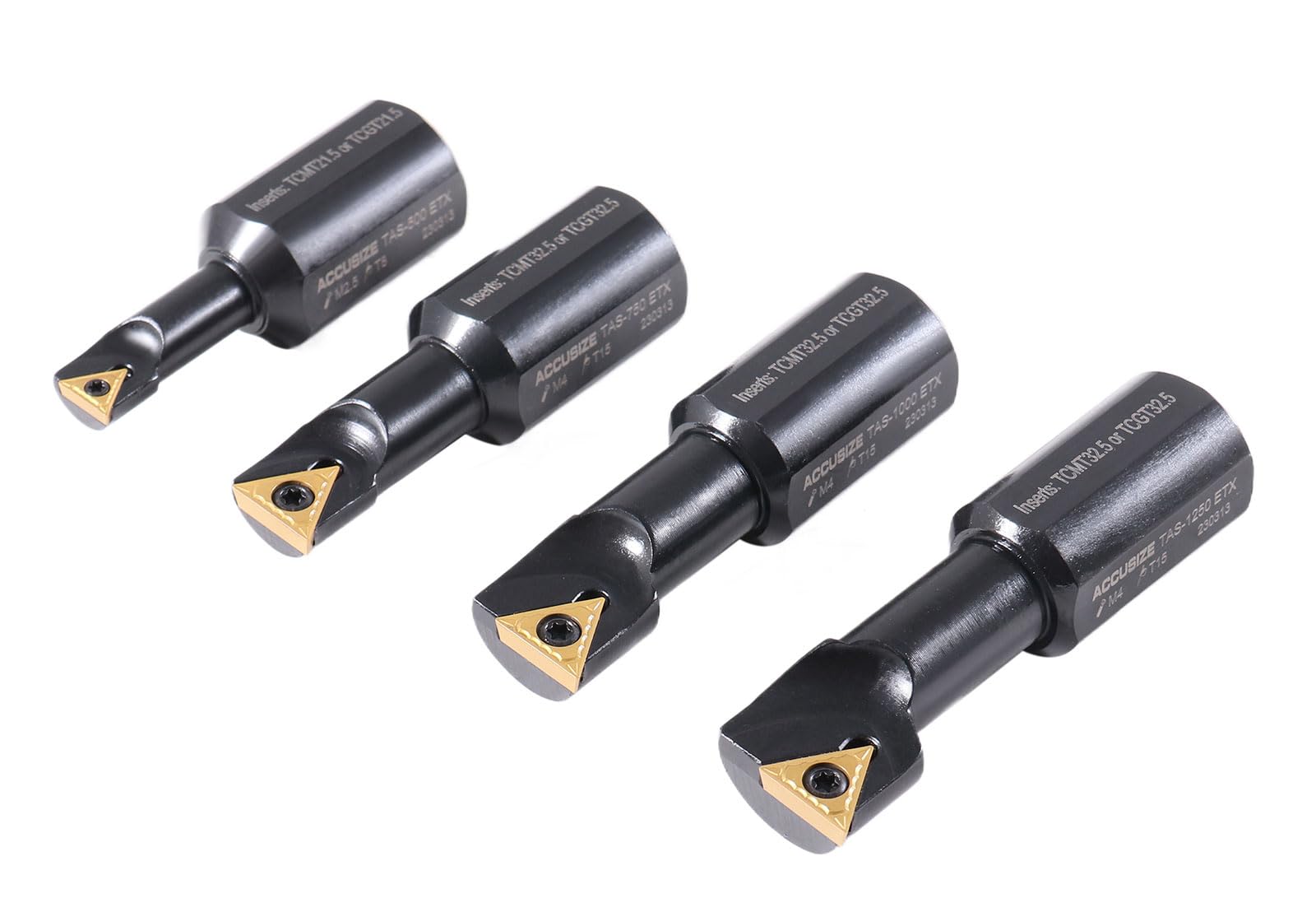 Accusize Indexable Stubby Boring Bar Set - Carbide Inserts -6