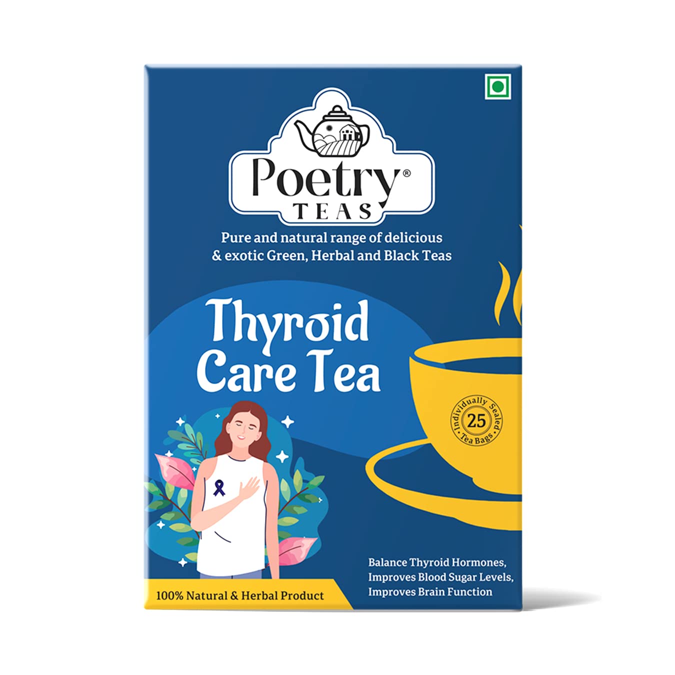 Poetry Teas Thyroid Care Tea Exotic Herbal Blend with Ashwagandha