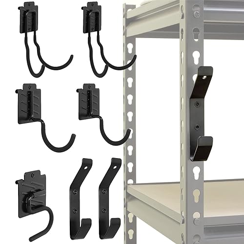 Wallmaster Boltless Shelving Hook Organizer Kit,7 Pcs Adjustable Storage Hanging