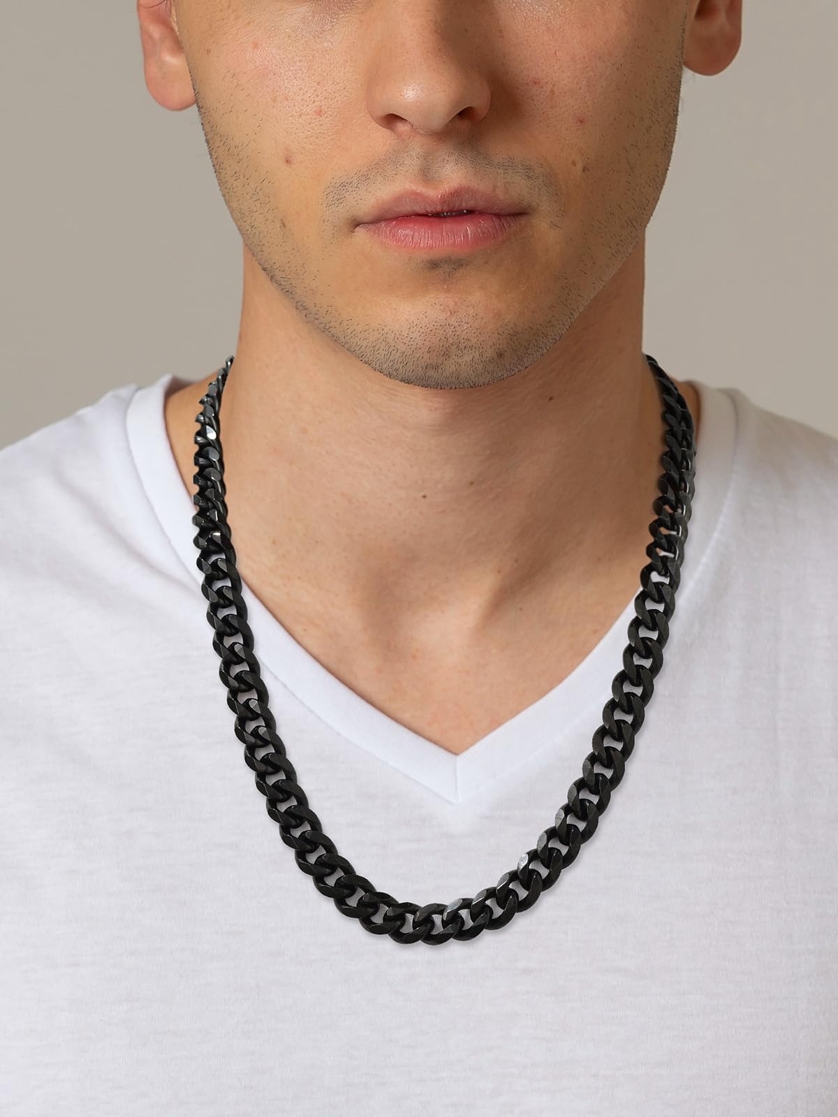 U7 Klassische Panzerkette für Damen Herren Edelstahl/18k vergoldet kubanische Gliederkette Hip-Hop Kette 3/6/9/12mm breit Kubanische Kette für Männer Jungen in 36/46/51/55/61/66/71/76cm