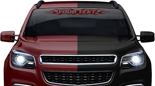 Miniatura 9 de Design #100 - Calcomanía de vinilo con texto personalizado con nombre de llama, para ventana trasera, para automóvil, camión, SUV, vehículo, barco,
