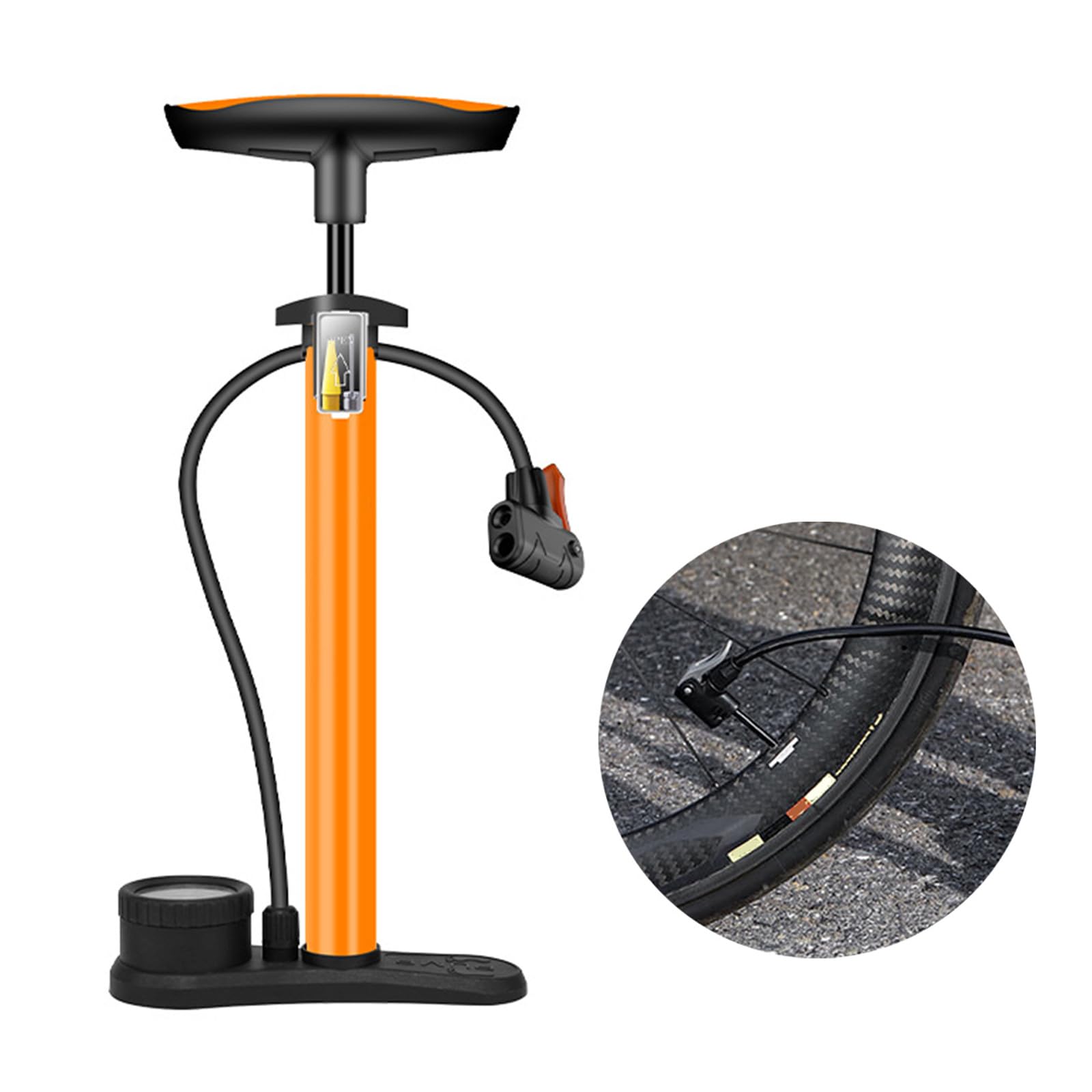 Portables High Efficiency Cycle Pumps Universals Bike Pumps Ergonomic Handle Pumps for Various Valves Types