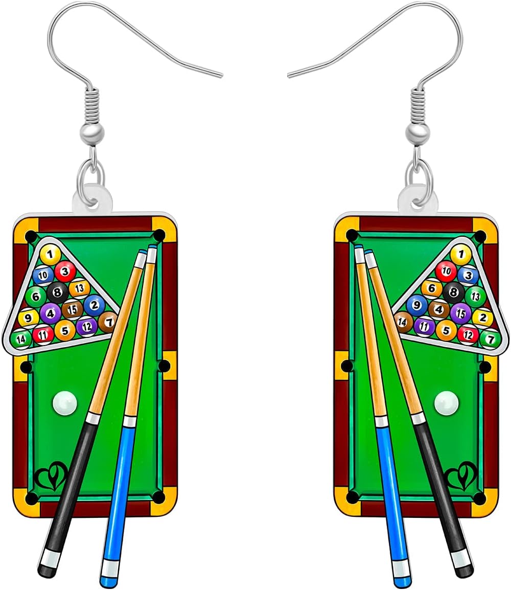 BONSNY Novelty Floral Acrylic Dangle Physical Culture Sports Earrings for Women Jewelry Gifts Funny Sensitive Ears Hypoallergenic Charms