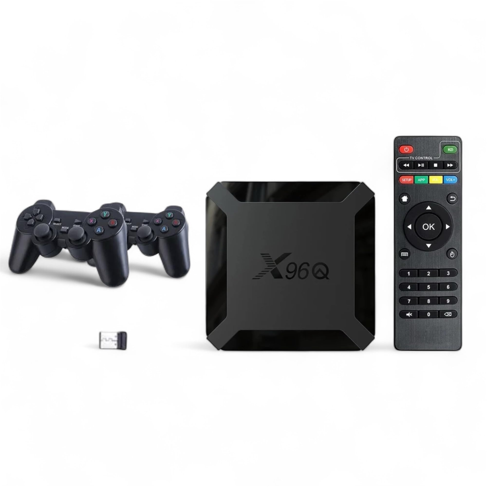 JAWdrop X96Q Gaming Edition Retro Game Box - 2000+ inbuilt Games | Supports Live TV | Dual Wireless Controllers | 4K Output | Plug & Play Entertainment Device 2