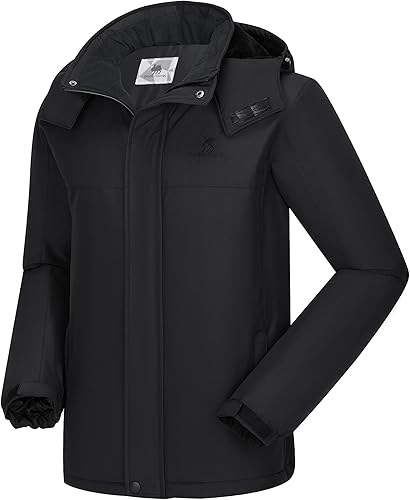 Miniatura 2 de GOLDEN CAMEL Chaqueta de esquí de invierno para hombre, abrigos de nieve de montaña, capucha desmontable, resistente al viento, chaquetas de lluvia