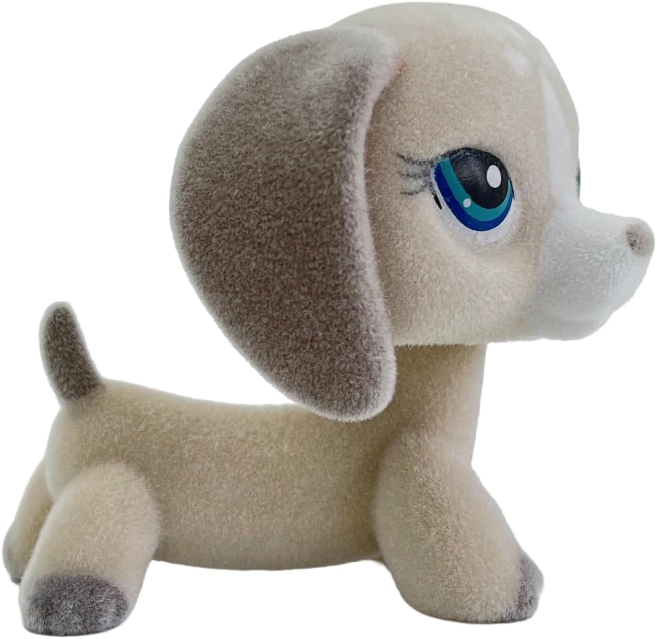 Custom-Made Flocked Pet Shop Toy Fuzzy Animal Figure Short Hair Cat Dog Collie Dachshund Great dane Cocker Spaniel