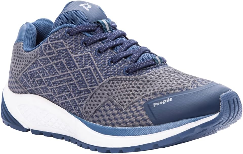 Propét Men One Running Shoe, Navy/Grey, 16 D US - Image 2