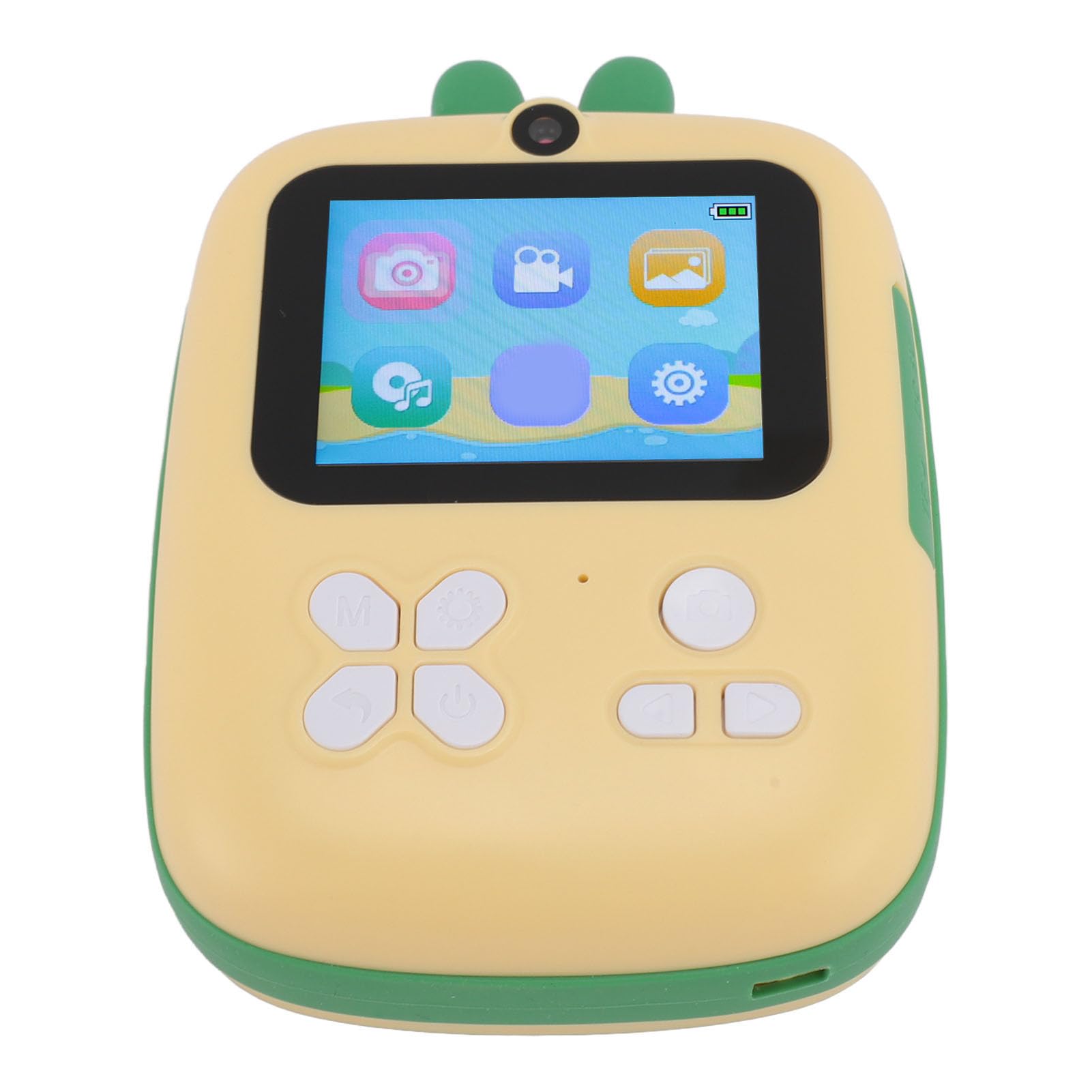 CHICIRIS Simpatica Fotocamera con Stampa Video 1080P e Stampa in Scala di Grigi, Perfetta per il Gioco Creativo dei Bambini da 2,4 Pollici (YELLOW)