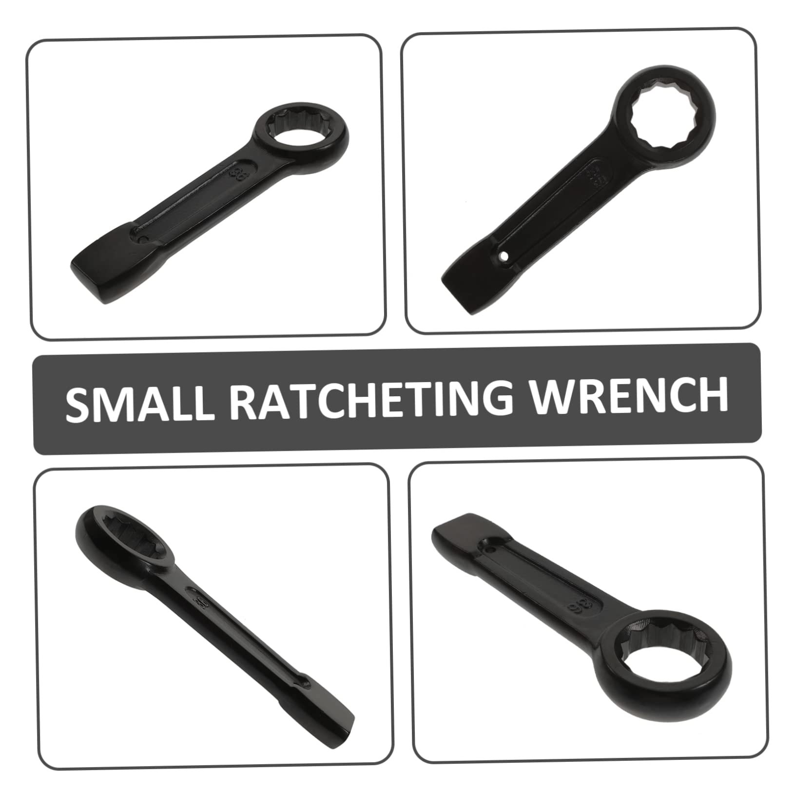 NUOBESTY Chiave Inglese Offset 36mm in Acciaio Nero per Serraggio | Autofficina e Casa, per Dadi da Stringere o Allentare, Attrezzo Robusto da 36mm