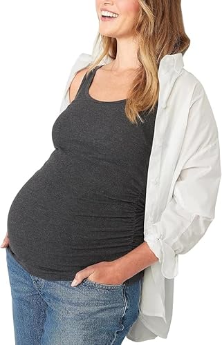Love2Mi 3 Pack Damen Umstandstop Umstandsmode Tanktops Ärmelloses Umstands T-Shirt Schwangerschaftskleidung