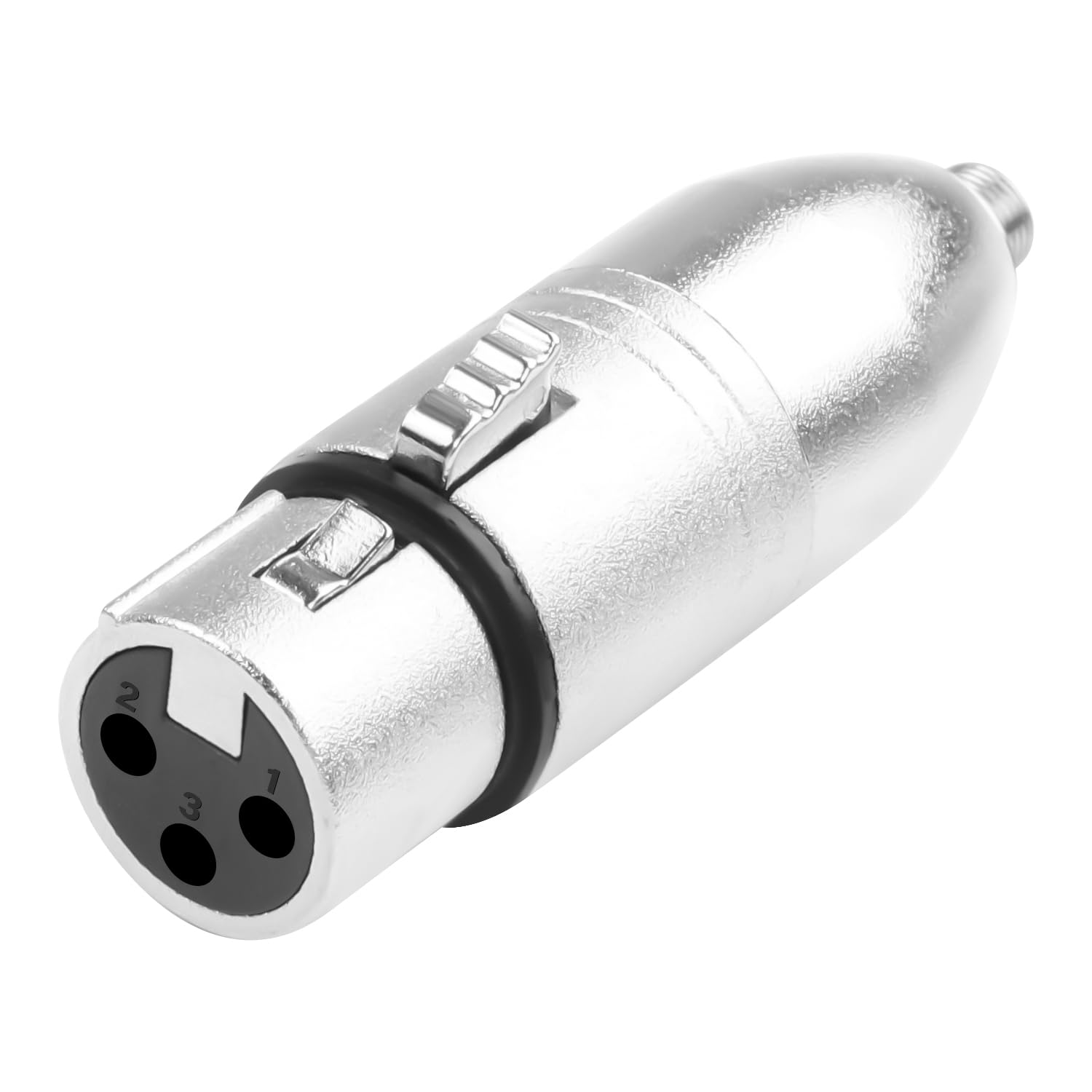 QIANRENON XLR to Locking TRS 3.5mm Microphone Connector 3Pin Xlr Female to Locked 1/8 TRS Female Balanced Audio Adapter XLR-3 to Lockable 3.5mm Stereo Converter Socket
