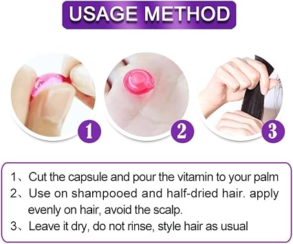 Capsules for Hair Care, 30PCS Hair Vitamin Serum Capsules, Moroccanoil Hair Oil for Repair and Care, Improves Dryness and Frizz