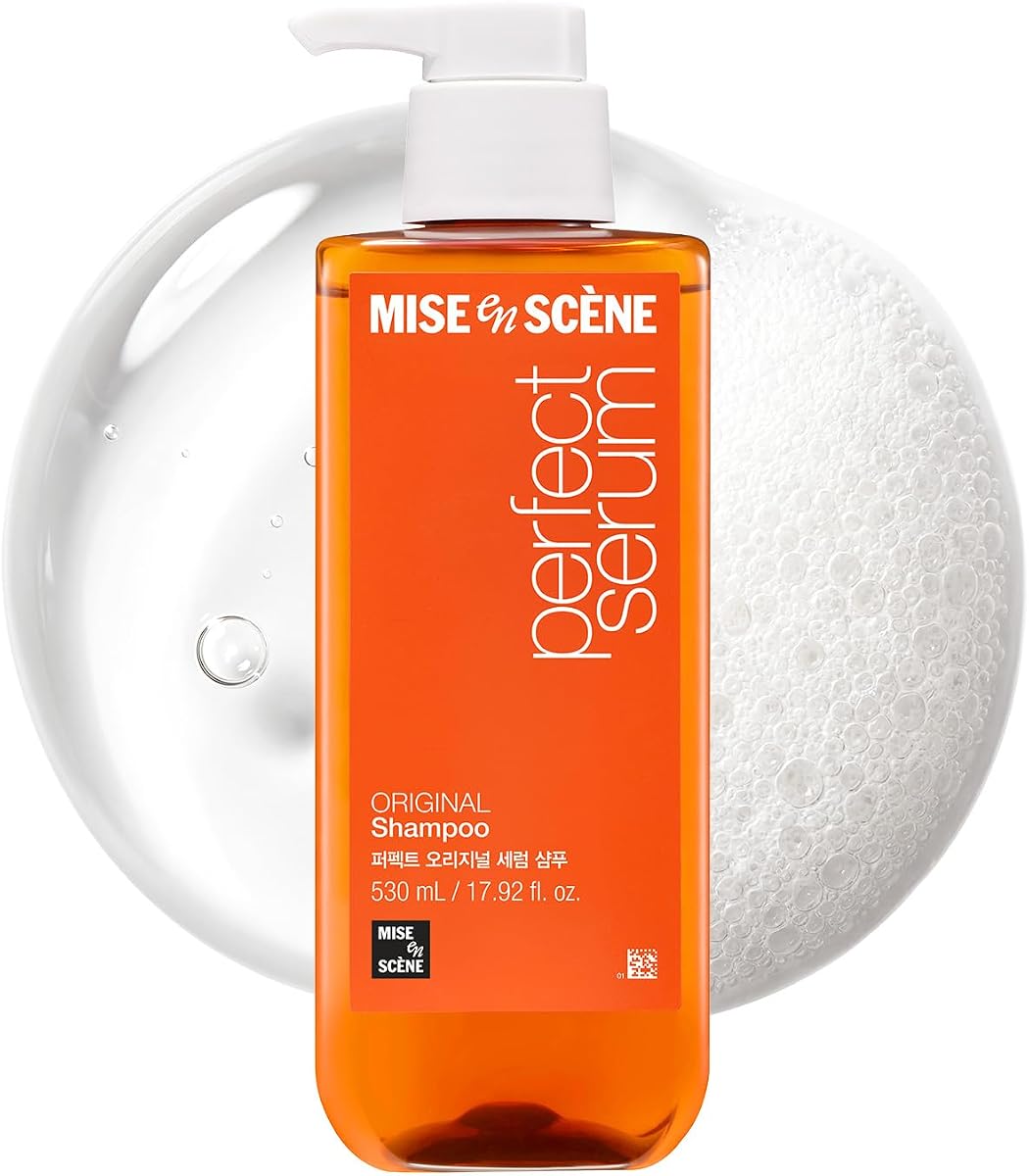 Mise En Scene Perfect Serum Original Shampoo For Damaged Hair - KoreanShampoo with Moroccan Oil, Jojoba Seed, Damage Care MoroccanOil HairProducts | 17.92 Fl Oz