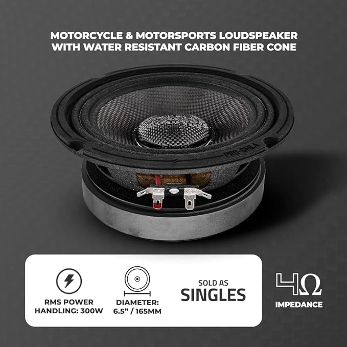Parlante DS18 PRO-CF6.4 6.5" para Motos, ATV, UTV, 300W RMS miniatura 2