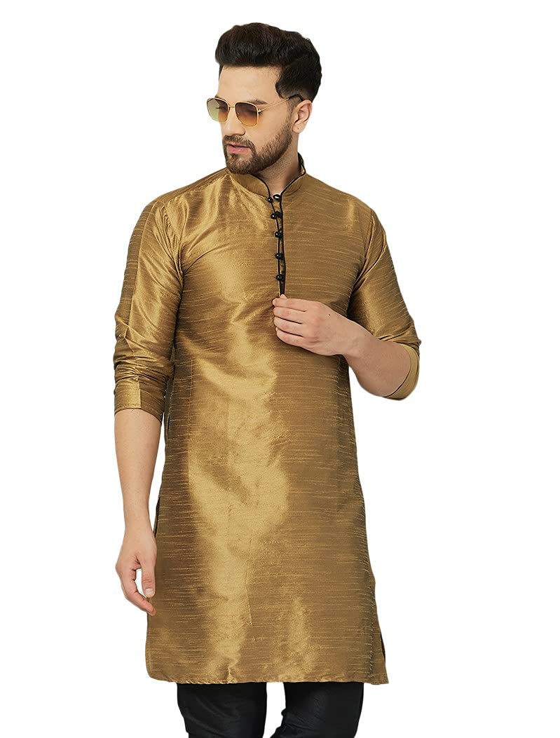 abh lifestyle Men's Silk Long Kurta only.-picture-53
