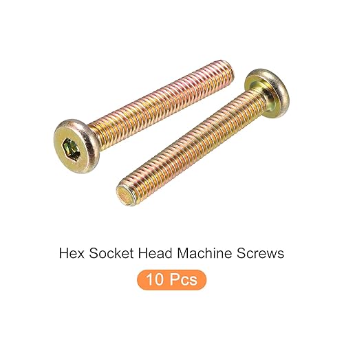Vista 78 de METALLIXITY Tornillos de máquina de cabeza hexagonal (M8x50mm), 10 unidades, tornillos de acero al carbono, para maquinaria, muebles, bricolaje