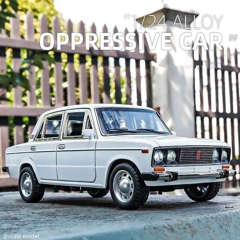 Image of 1:24 Big Lada 2106 Die-Cast Metal Model Car | Classic Vintage Russian Car Toy for Kids