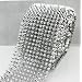 AEAOA 2/3 Yard Sew-On Spike Stud Chain Trim - Green Punk Rock Bead Mesh For DIY Crafts & Costumes