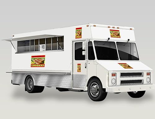 Miniatura 7 de Calcomanías personalizadas para camiones de alimentos Elotes Mexican Food and Beverage Concession Concession Sign 10 in en el diseño lateral más