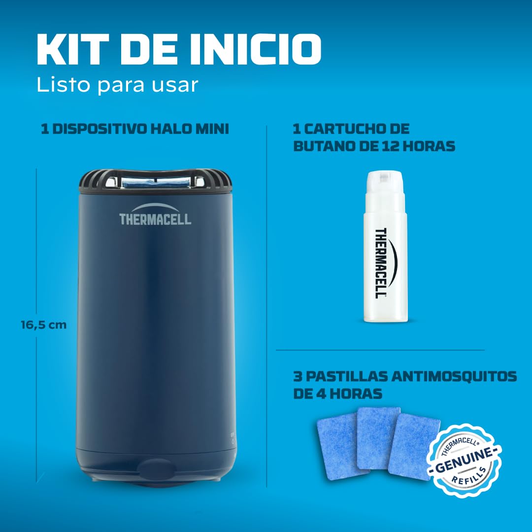 Thermacell Difusor Antimosquitos para Exteriores – Protección 20 m², Sin DEET, Navy