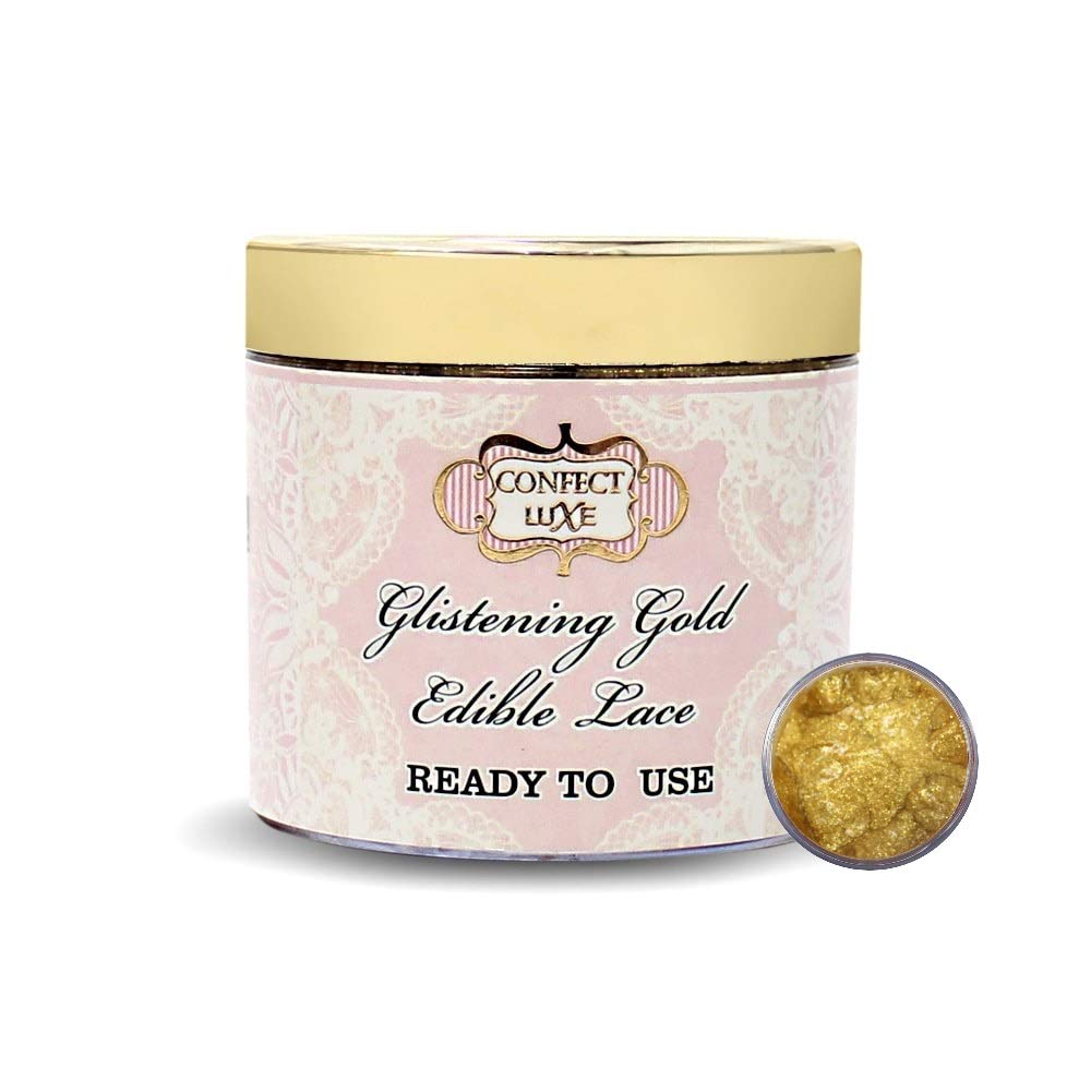 Confect Edible Lace for Cakes Metallic Glistening Gold - 100 GMS (B08F3YLZFR) Amazon Price History, Amazon Price Tracker