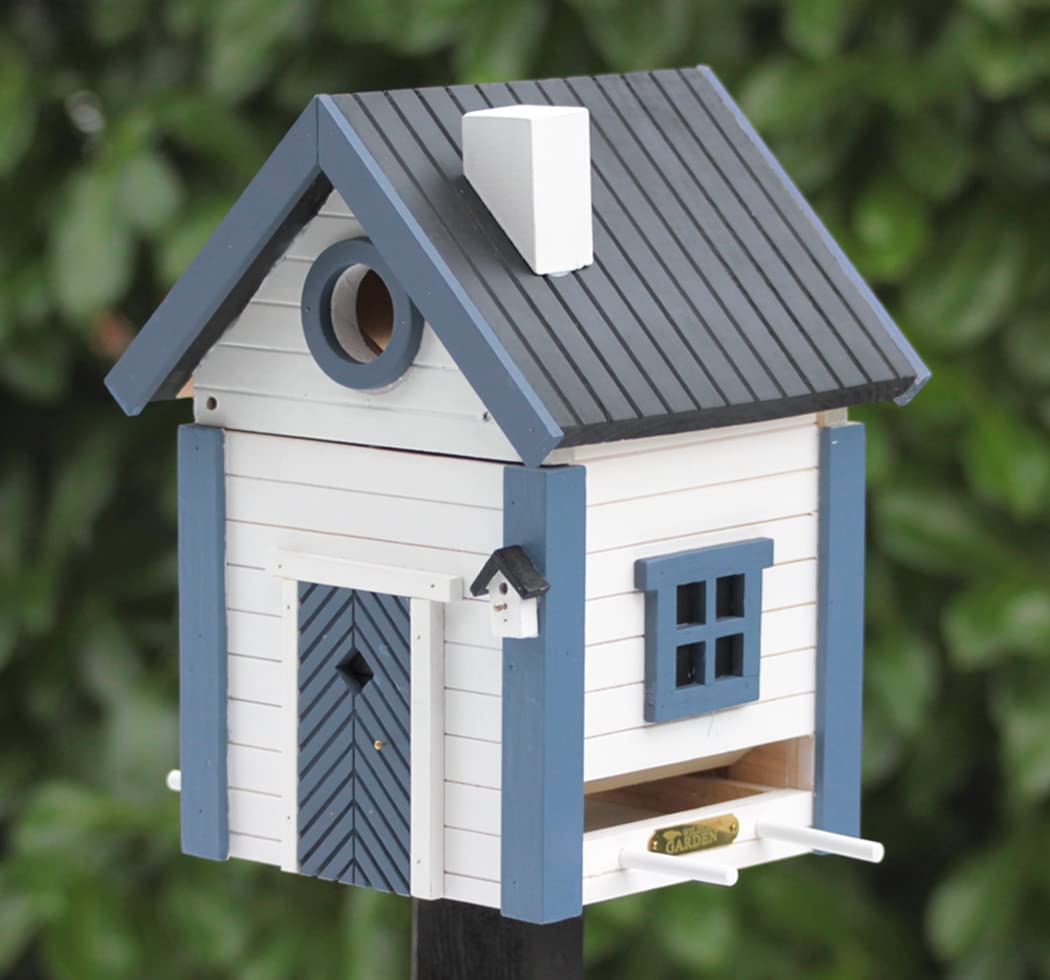 Wildlife Garden WG103 Multiholk Seeschuppen - Der Kombinierte Vogelfutterhaus und Nistkasten/Vogelhaus aus Holz