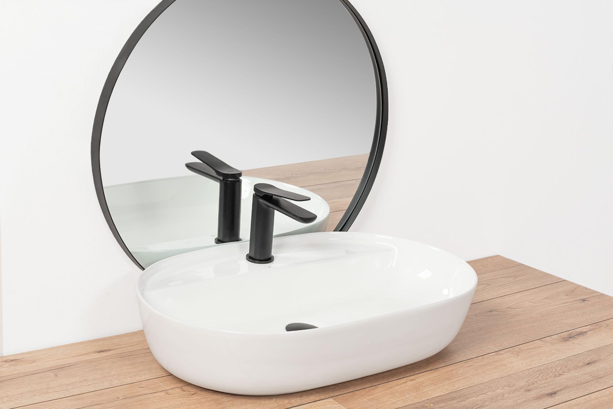 Rea - Lavabo Da Appoggio Ara 61 Lavello In Ceramica Rea - Ovale - Bianco - 40 X 60 cm