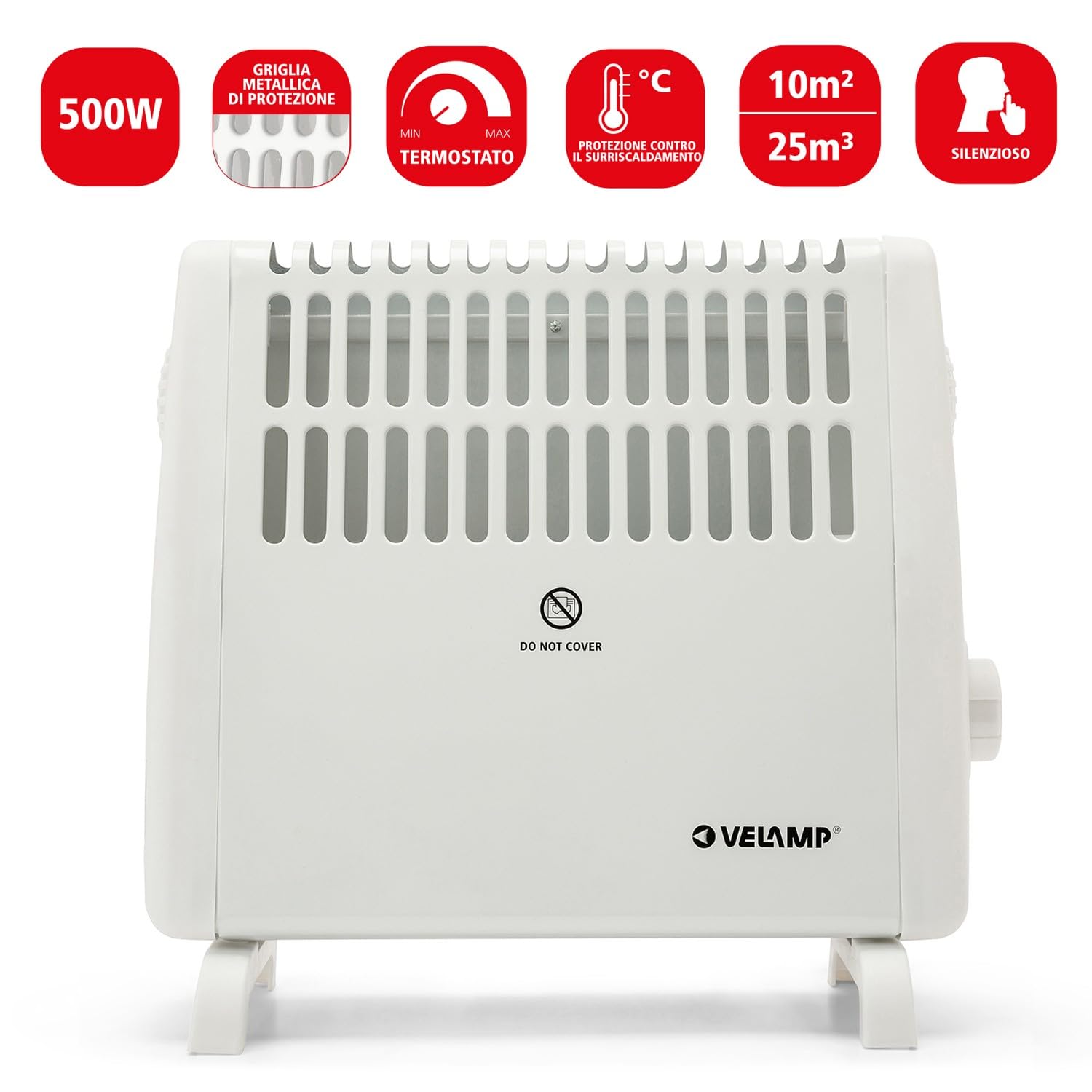 Mobile Convector Electric Heater 500 W