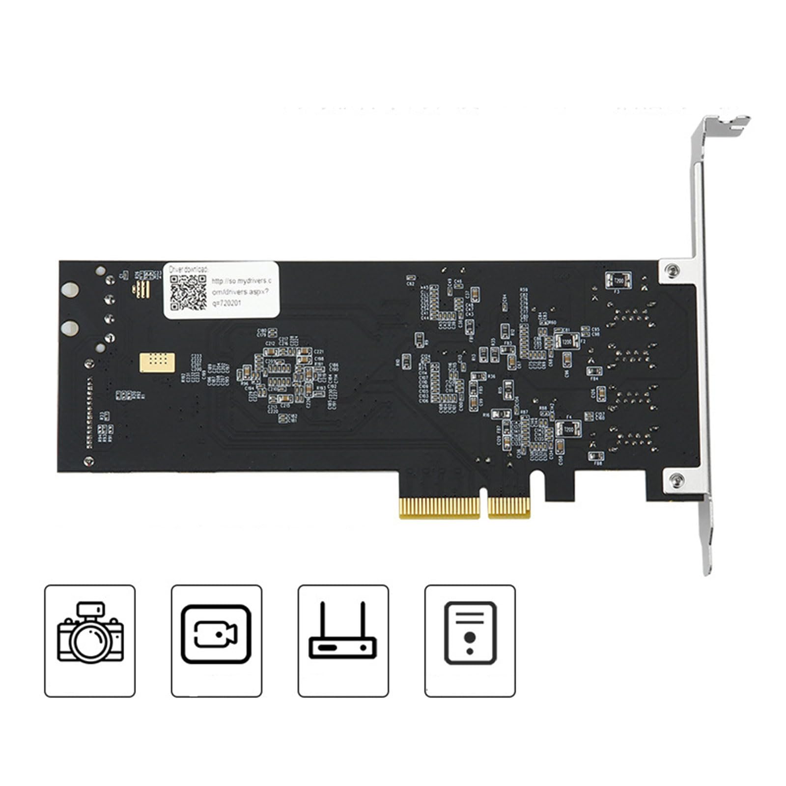 Scheda di espansione PCIE PCIE a 4 porte USB3.0 Scheda PCIE USB3.0 Adattatore USB 3.0 Adattatore USB 5Gbps Extensor Adaters