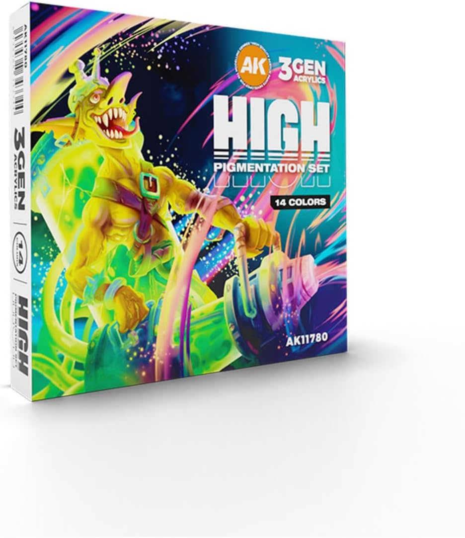 AK Interactive: High Pigmentation Set of 14 Acrylic Paint Colors - AK11780