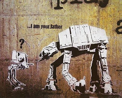 Amazon バンクシーアートプリントi Am Your Fatherスターウォーズ 51 Cm X 40 5 Cm 1パックtesa Powerstrips ピース アートフレーム ポスター オンライン通販