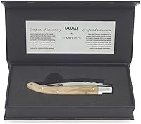 Vista 1 de TopKnife Laguiole - Cuchillo plegable multiusos de 7-5/8 pulgadas, mango de madera de arce, buena opción como cuchillo personal para carne, caja