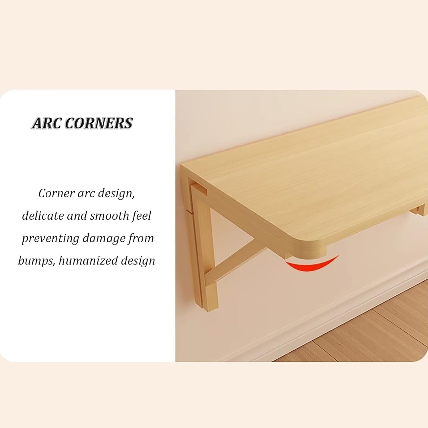 Klappbare Werkbank zur Wandmontage, platzsparend, schwimmend, Laptop-Schreibtisch, Klapptisch, Klapptisch, Wandmontage, Arbeitstisch für Arbeitszimmer und Heimbüro (Größe: 80 x 40 cm)