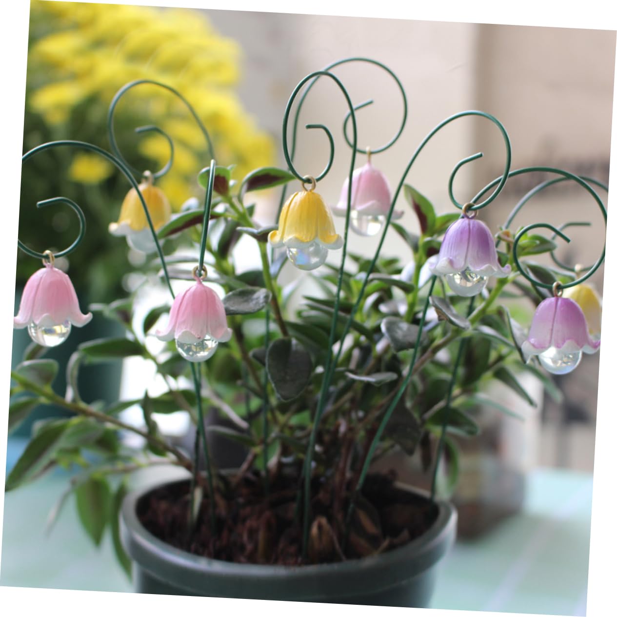 36stücke Teiliges Blumenstecker Für Garten Dekorative Gartenstecker Blumenform Für Rustikale Außendekoration Für Patio Und Gartenverzierungen