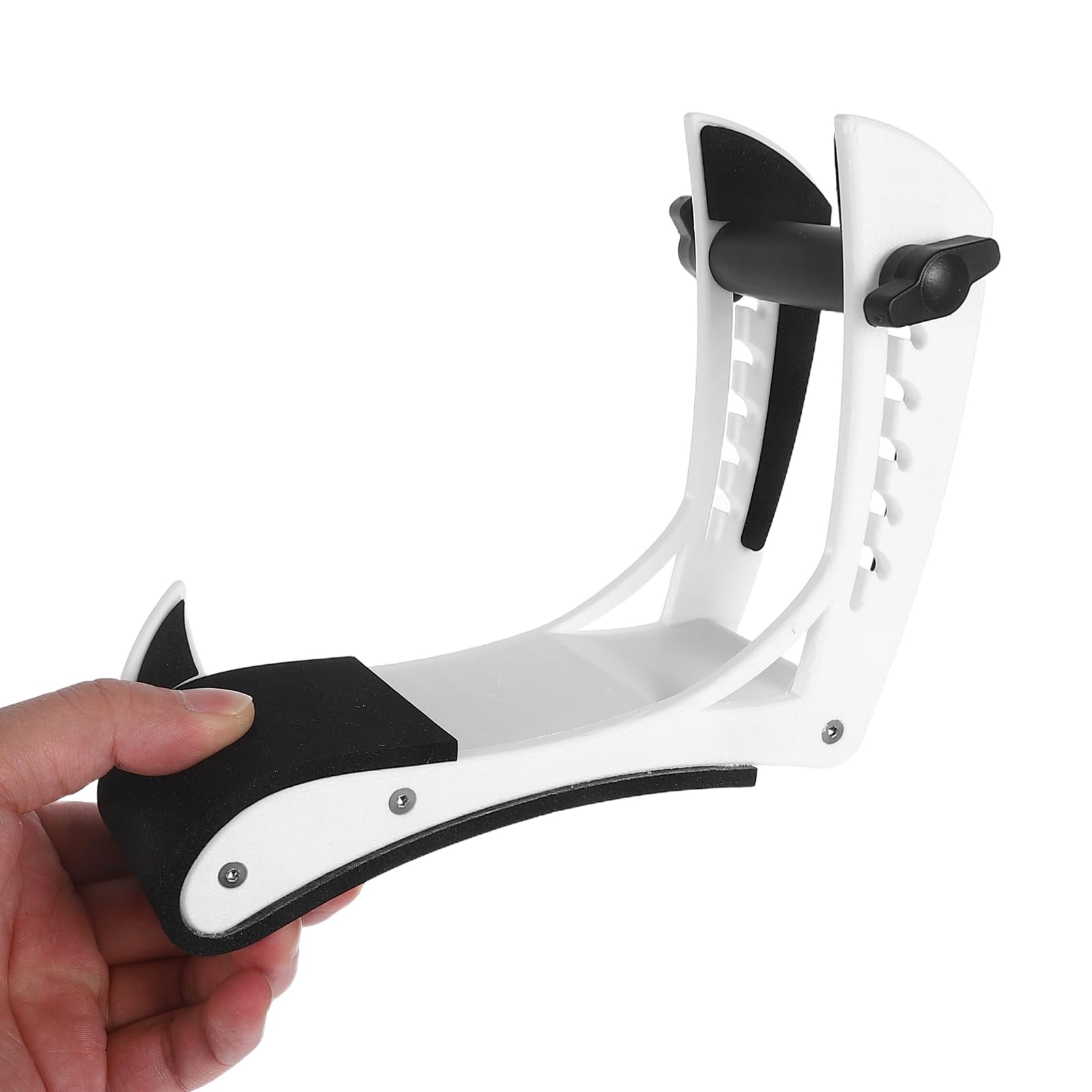 CLISPEED Poggiapiedi Chitarra Elettrica Regolabile, Supporto Clipon Bianco